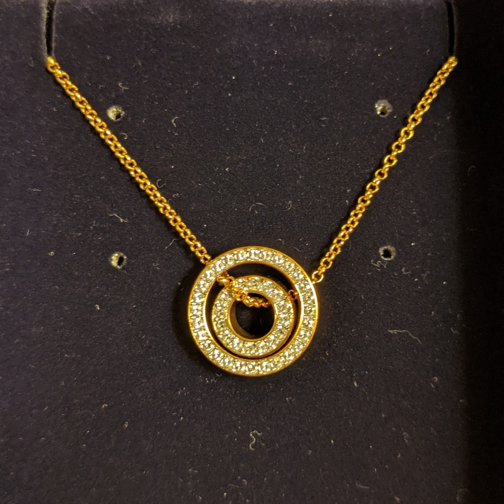 SWAROVSKI Hollow Pendant, Yellow Gold Plated